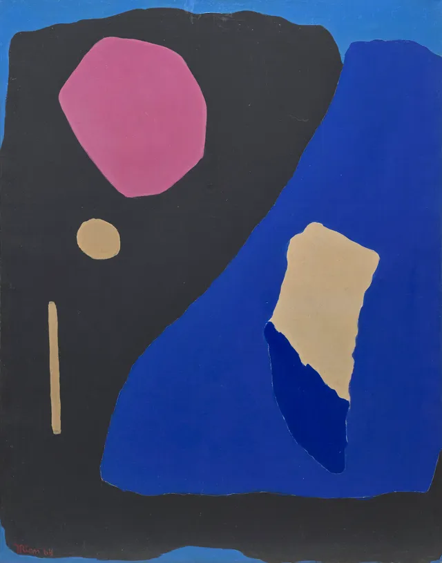 Rian, Johs. — "Rød form på sort bunn" 1964