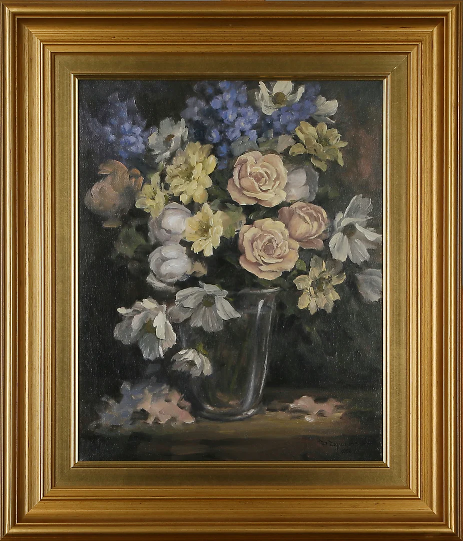 PATRIK DJURSTEDT. Blomsterstilleben, olja på duk, signerad, daterad 2002. — Paintings — Kalmar Auktionsverk
