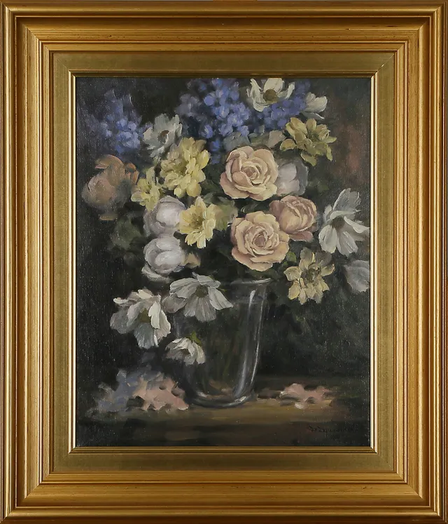PATRIK DJURSTEDT. Blomsterstilleben, olja på duk, signerad, daterad 2002.