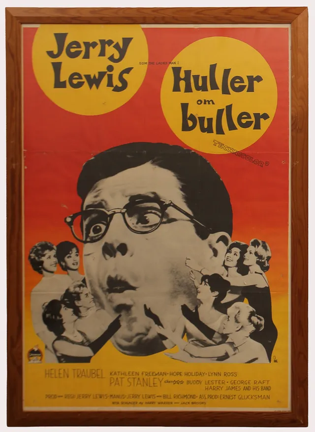FILMAFFISCH, "Huller om buller", originaltryck, Jerry Lewis.