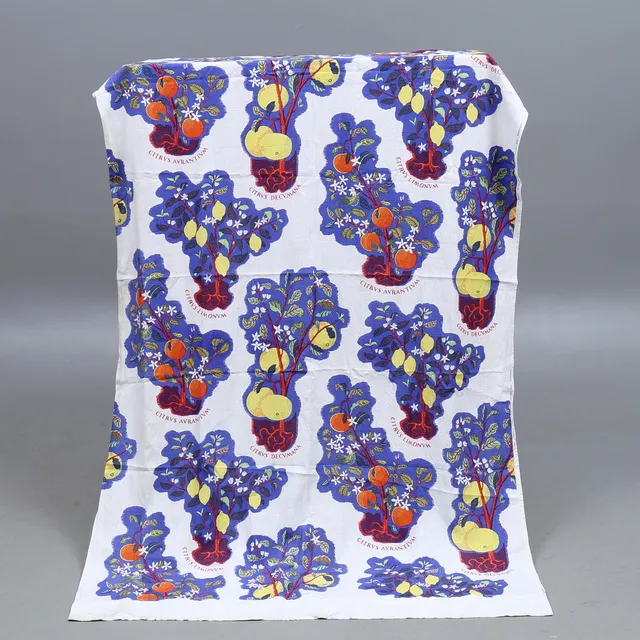JOSEF FRANK. Draperi, textil, "Citrus", Firma Svenskt Tenn.