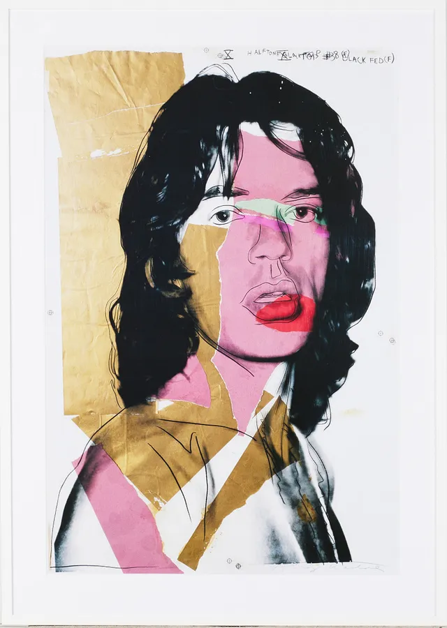 ANDY WARHOL. efter, "Mick Jagger 1975", offset litograph for MUMOK, Vienna.
