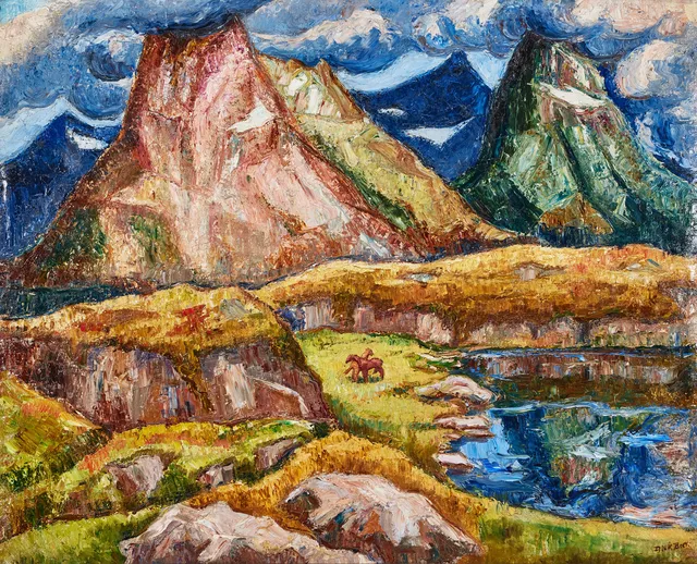 DICK BEER. "Paysage de Norvège".