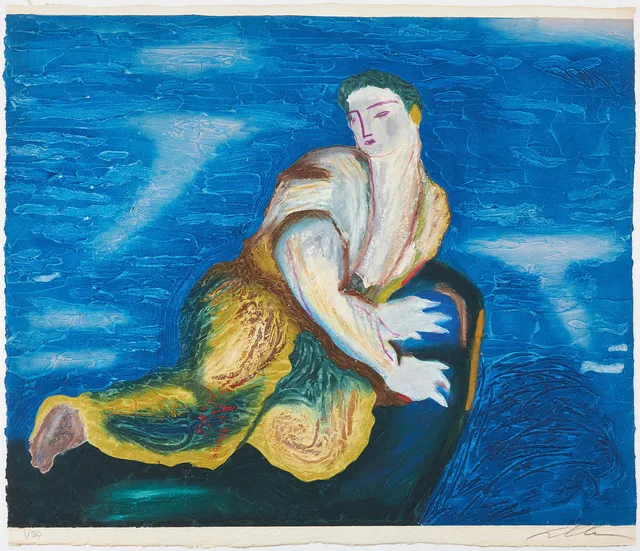 SANDRO CHIA (FÖDD 1946). figurscen, carborundumetsning, signerad och numrerad 1/50.