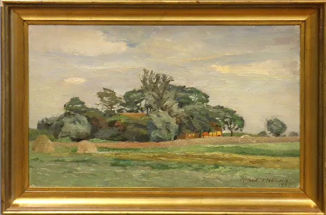 ALFRED HEDLUND. 3 st, skånska landskap, signerade och daterade 1930.