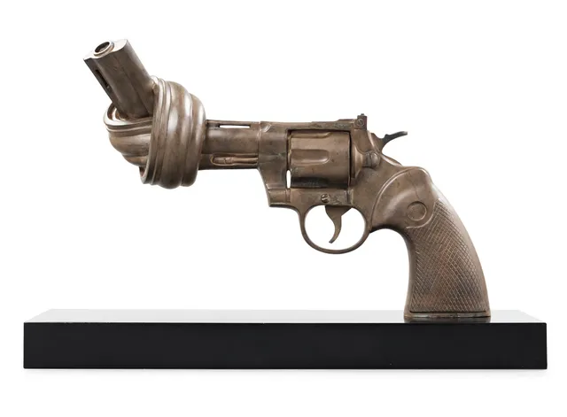 Carl Fredrik Reuterswärd, "Non-violence".