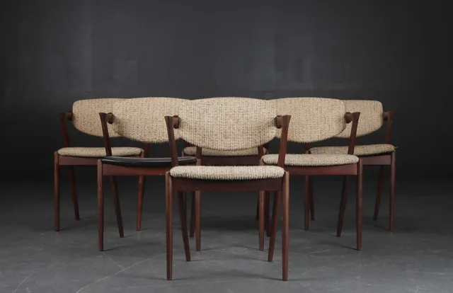 Kai Kristiansen. A set of six chairs, model 42 made in rosewood (6)