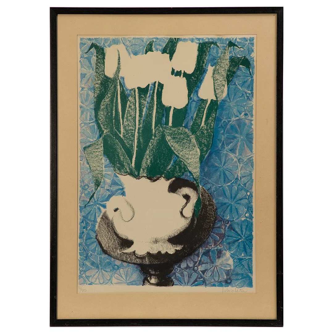 SILVIA LEITU. Färglitografi, signerad och numrerad. — Engravings & Prints — Stockholms Auktionsverk Göteborg