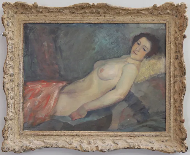 KARL GUSTAF STRANDBERG. Olja på duk, Modellstudie, signerad och daterad 1925.