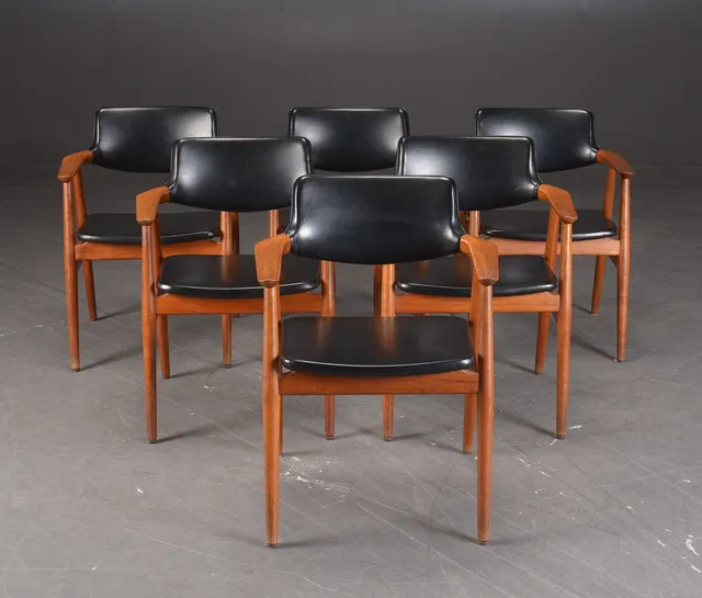 Svend Åge Eriksen. Seks armstole af teak (6)
