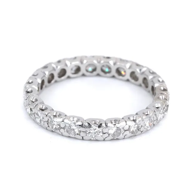 PLATINUM DIAMOND ETERNITY RING.