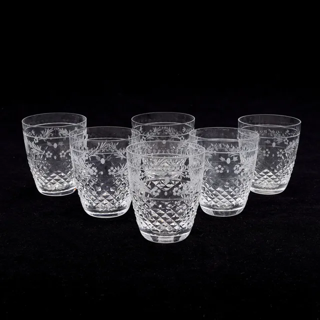 FRITZ KALLENBERG. SELTERGLAS, SEX STYCKEN, "ELVIRA MADIGAN", KOSTA.