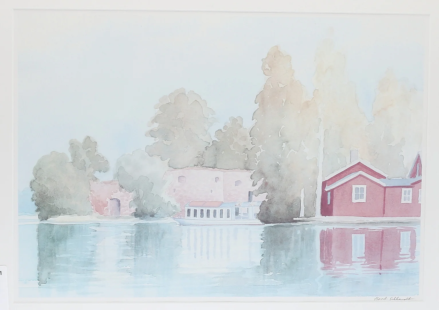 HORST ECKHARDT. Akvarell, OBS tryck, signerad. — Paintings — Växjö Auktionskammare