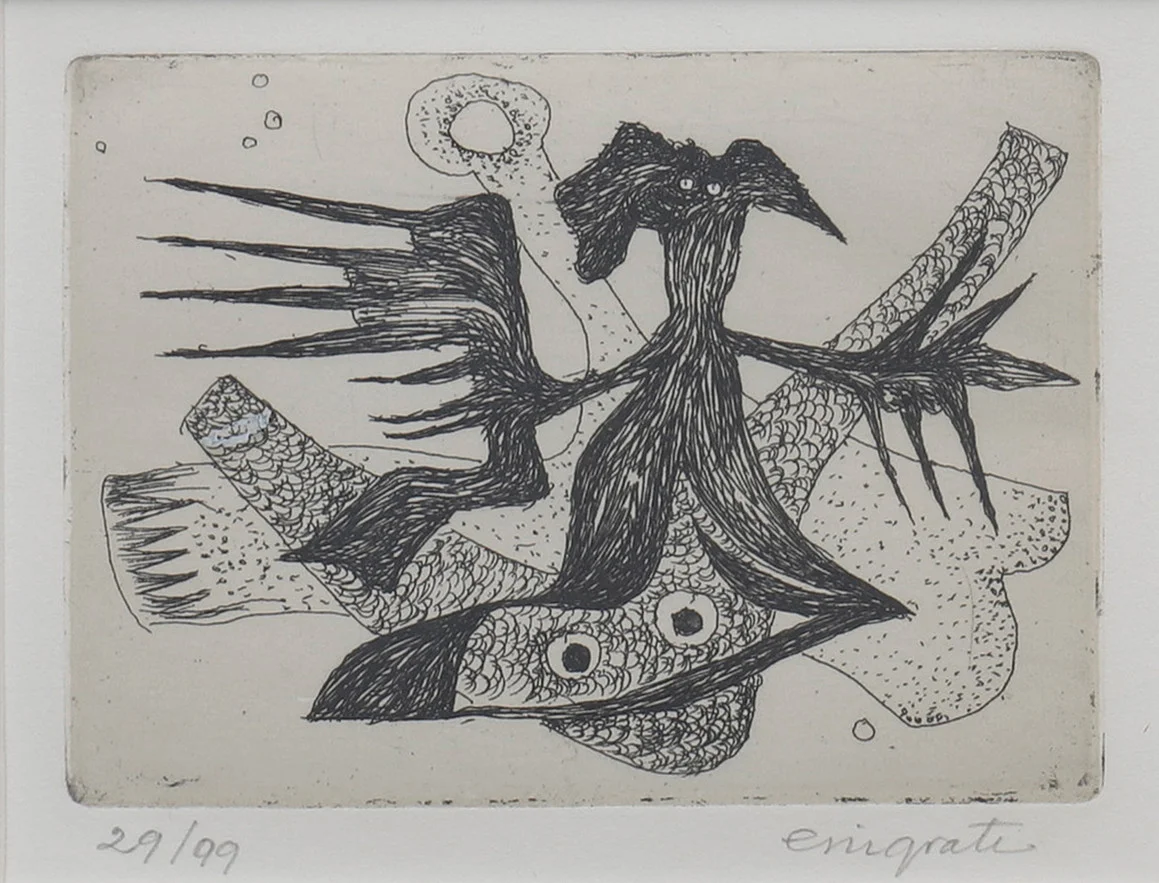 ERIC GRATE. ETSNING, KOMPOSITION. — Engravings & Prints — Crafoord Auktioner Lund