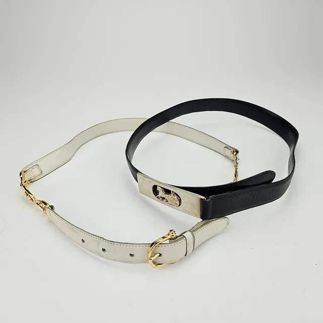BÄLTEN, 2 st. Céline samt troligen Céline. Frankrike. 1900-talets andra hälft.