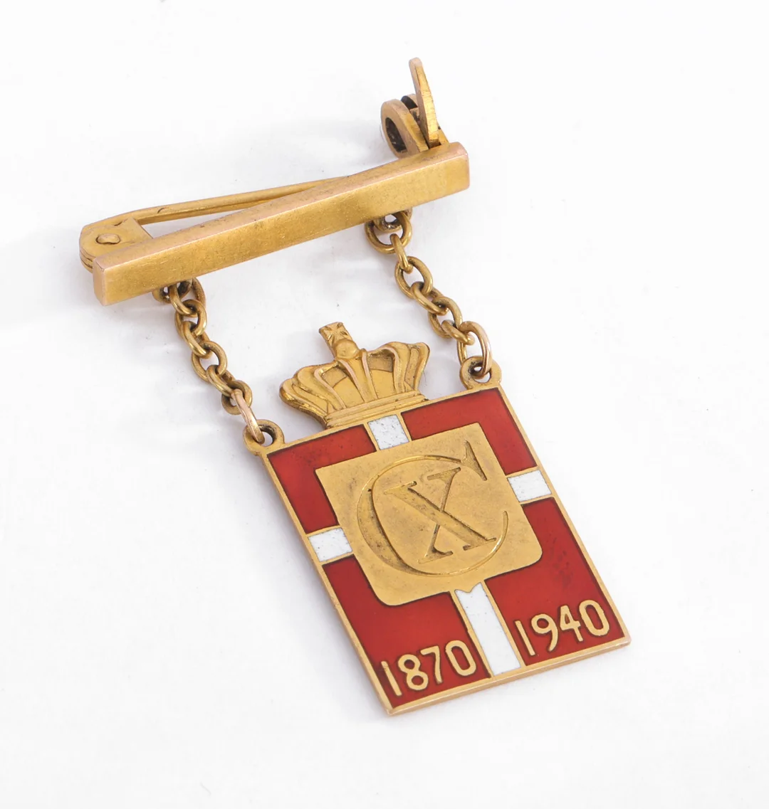 Georg Jensen. 'Royal Seal' of 14 kt. gold adorned with colored enamel — Hobby and collectibles/Collectibles — Lauritz