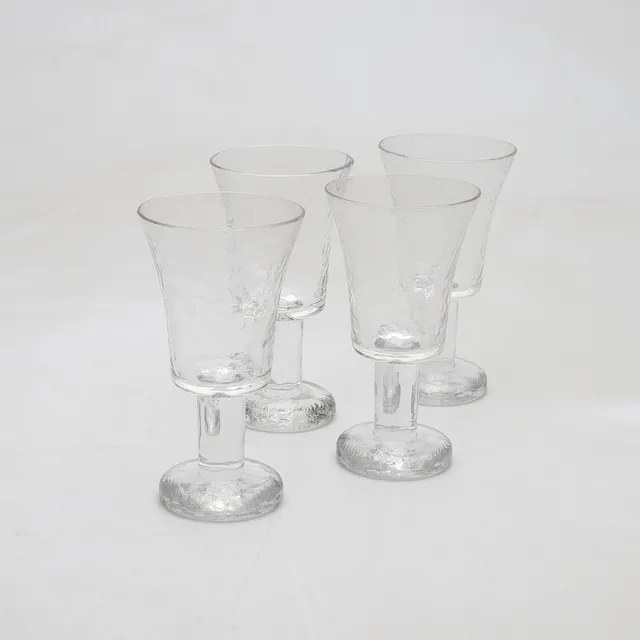 GÖRAN WÄRFF. Vinglas, 4 st, glas, "Rustika", Pukeberg.
