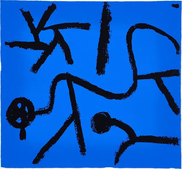 PAUL KLEE. "Dieser Stern lehrt beugen", (Denna stjärna lär böja), grafiskt blad.