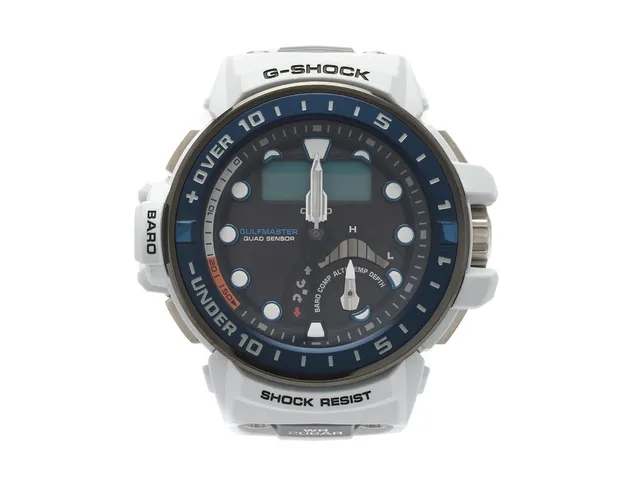Casio G-Shock, herrur, stål, 57mm, quartz, solcellsenergi, 12/24 timmars visning, alarm, datum, safirglas, Refnr: GWN-Q1000-7AER, Snr: 201C181F, gummiband, med manual, box