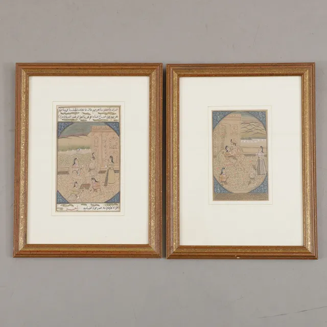 OKÄND KONSTNÄR. Akvareller, 2 st, arabiska, osignerade, 1800/1900-tal.