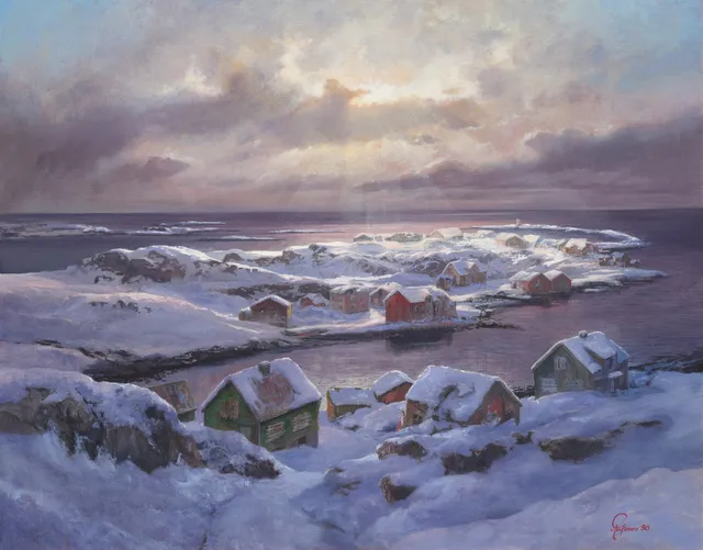 Groven, Rolf — "Fraflyttet fiskevær" 1990