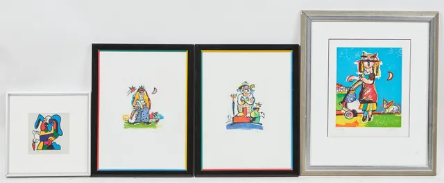 OTTMAR ALT. Vier Farbsiebdrucke, Ohne Titel (4).