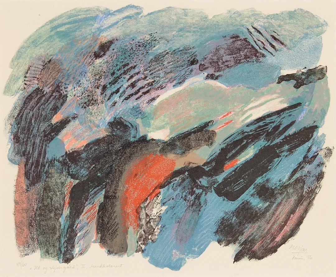 Nesjar, Carl — "Ild og skjærgård II" 1986 — Kunst/Grafikk — Blomqvist