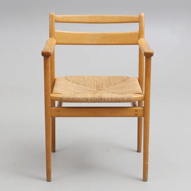 VIDAR MALMSTEN. Stol med snörflätad sits, "Kaj", 1900-talets andra hälft.