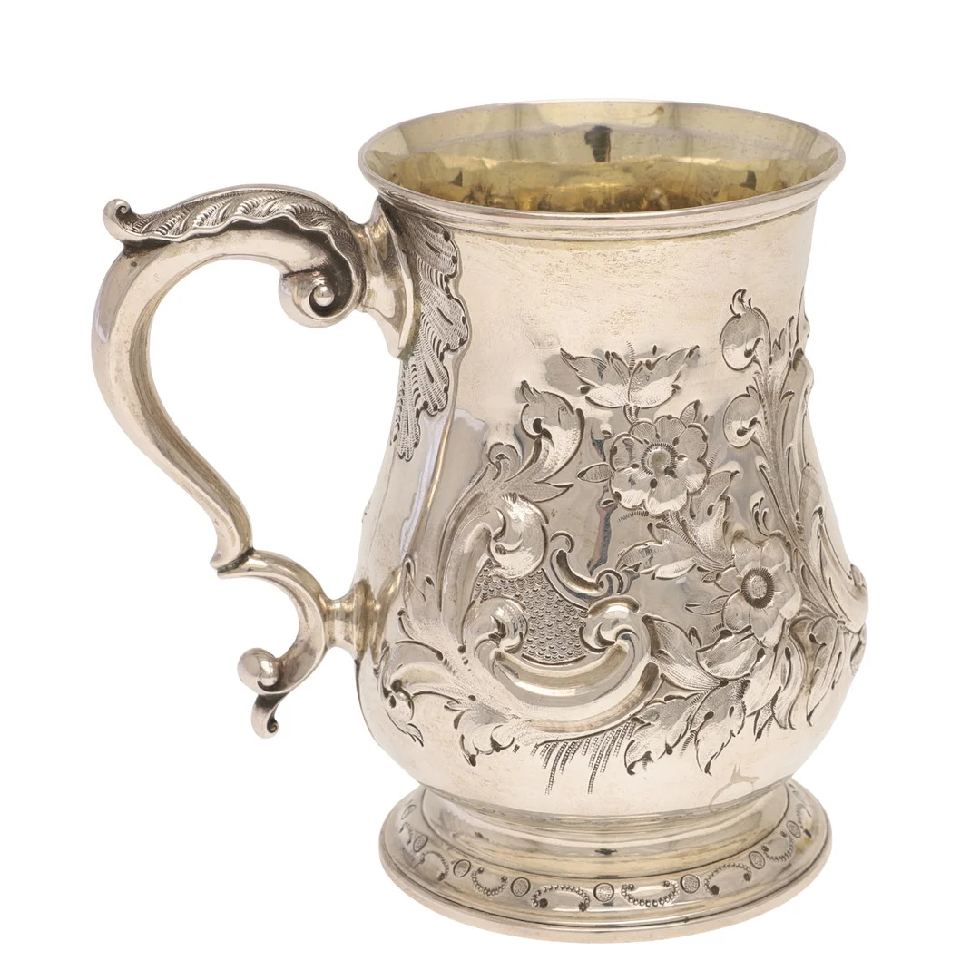 A VICTORIAN SILVER TANKARD. — Silver — Lawrences Auctioneers