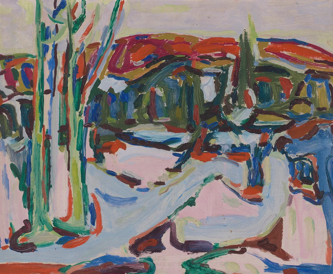 Christiansen, Olaf — "Skåbu høsten" 1947 — Kunst/Maleri — Blomqvist