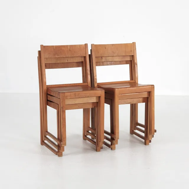 SVEN  MARKELIUS. 1889-1972. Orkesterstolar, 6 st, Sverige 1930/40-tal.
