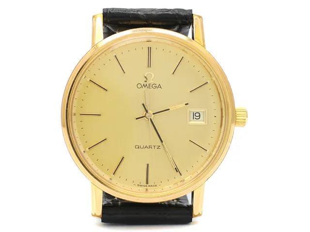 OMEGA, Seamaster, Cal 1342, Serie nr. 43563175, Ref nr. MD 196.0160, Boett nr. 196.0160, herrur, 36,5 mm, doublé (20 micron), quartz, plexiglas, datum, skadad urtavla, skadad boett, läderband, ca 1979.