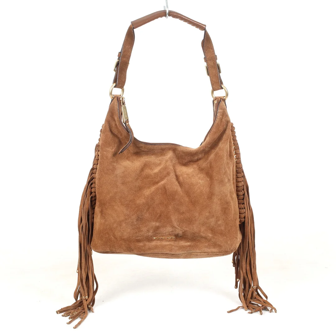 MICHAEL KORS. Axelväska, mocka, 2000-tal. — Vintage & Designer Fashion — Stadsauktion Sundsvall