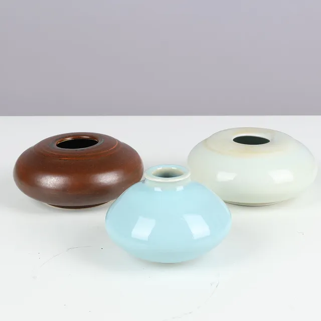 EDITH SONNE (1910-93). Collection of three ceramic and porcelain vases, Bing & Grøndahl, Denmark, 1960/70s, (3).