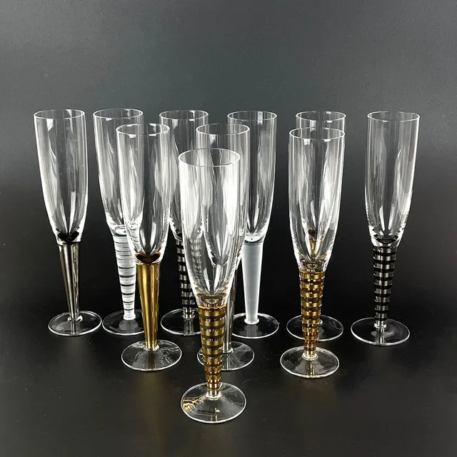LISELOTTE HENRIKSEN. Champagneglas, 10 delar, "Select", Boda Nova.