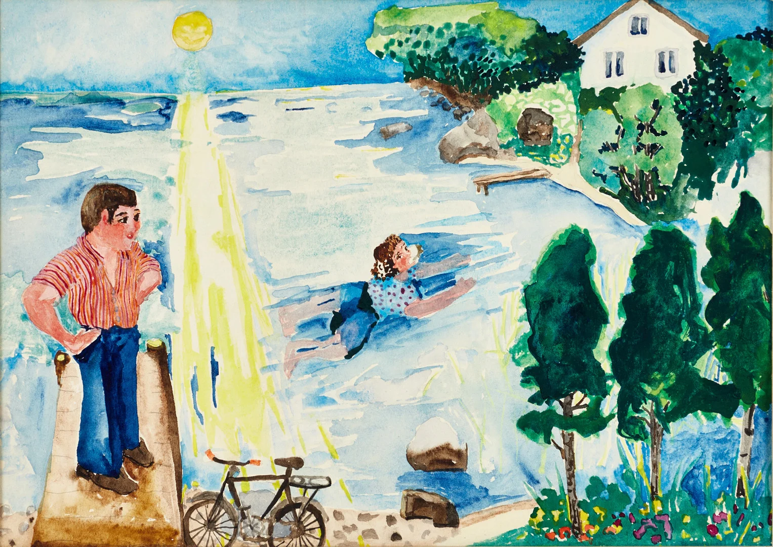 THELMA AULIO PAANANEN (1931–2019). Sommarminne, akvarell. — Paintings — Crafoord Auktioner Stockholm