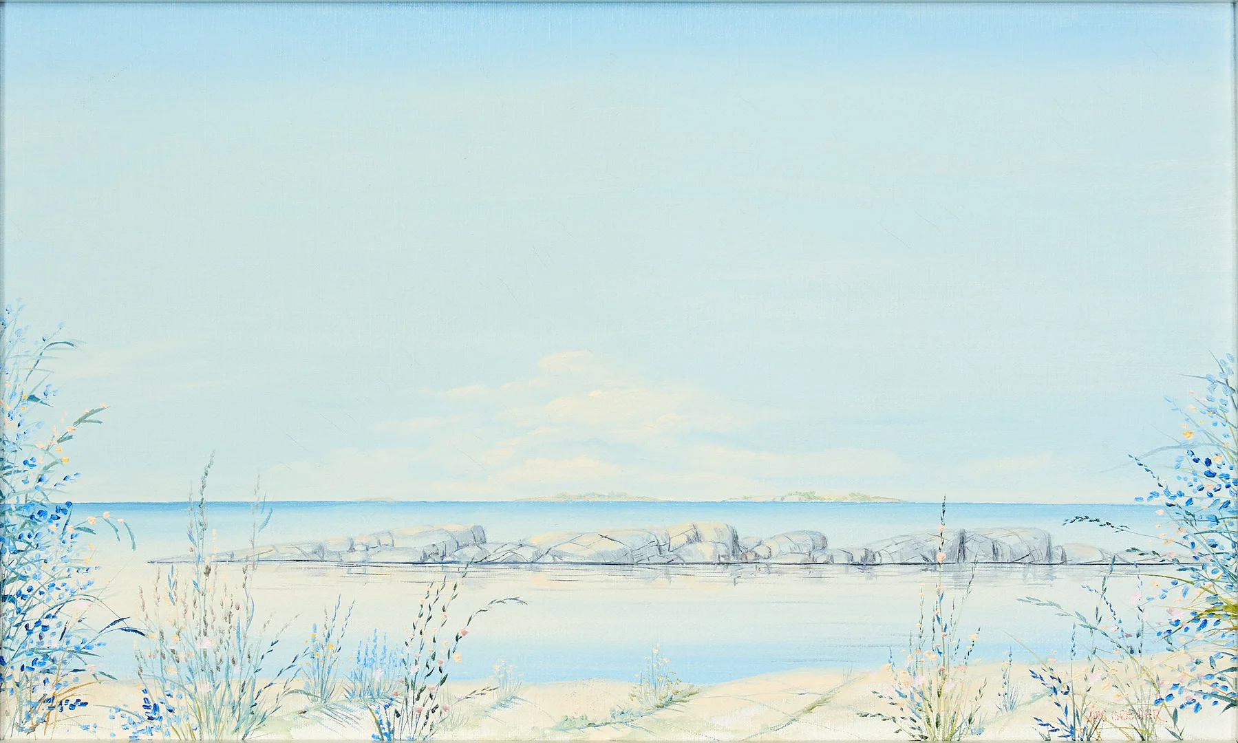 LARS GREGER. "I kustbandet". — Paintings — Uppsala Auktionskammare