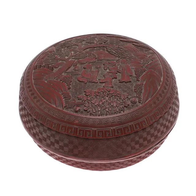LARGE CHINESE CINNEBAR LACQUER BOX.