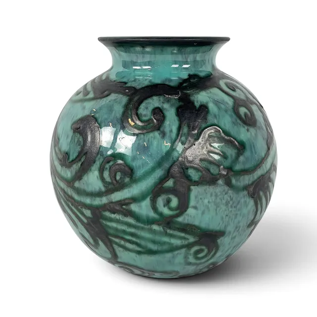 GABRIEL BURMEISTER, Vas, keramik, "Broque", Gabriel Keramik, Art déco, 1930-tal.