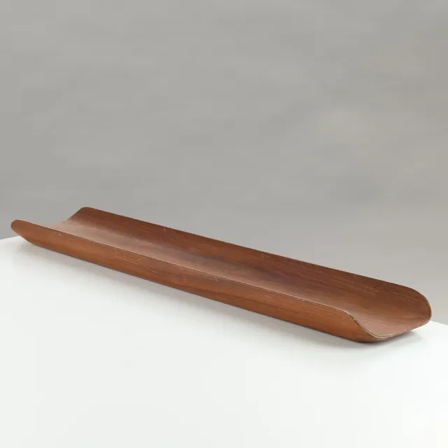 JOHNNY MATTSSON (1906-70). Oblong tray in solid teak, Uppsala Slöjd, Sweden, 1950s/60s.