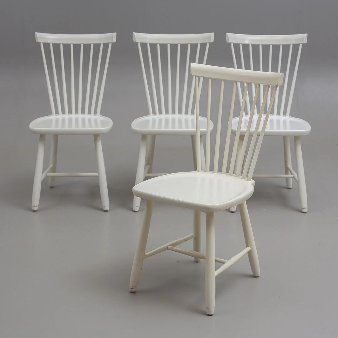 CARL MALMSTEN. Stolar, 4 stycken, "Lilla Åland", Stolab 2008. — Armchairs & Chairs — Auktionshuset Thelin & Johansson