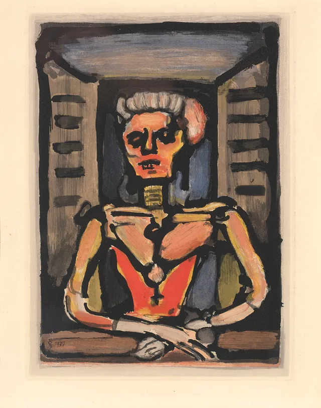 Rouault, Georges — "Vieille courtisane a la fenetre" 1937