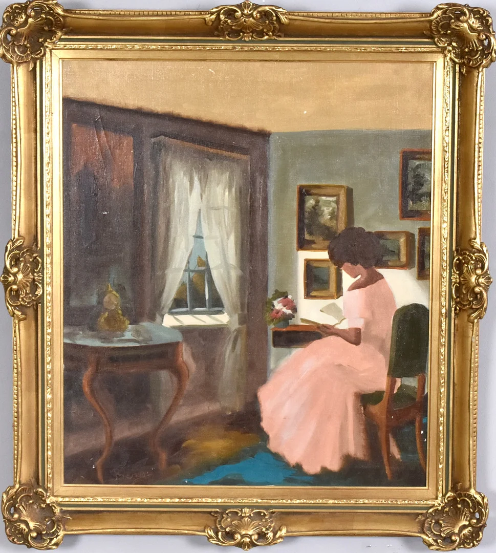 BENTE BERG. Olja på duk. — Paintings — Halmstads Auktionskammare