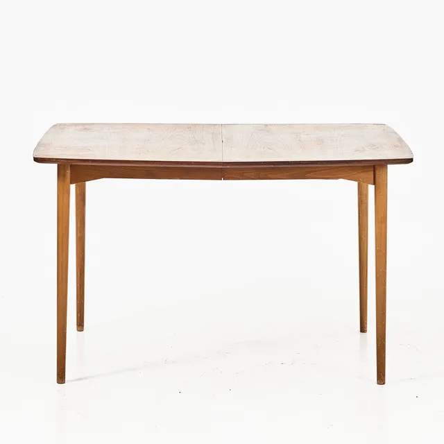MATBORD, 1960-tal, bordsskiva fanérad i teak, ben i bok.