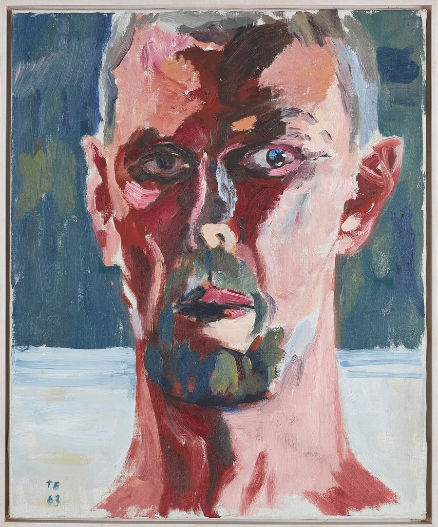 TORSTEN BERGMARK (1920-1996). Självporträtt, olja på duk, monogramsignerad och daterad TB 63. — Paintings — Stockholms Auktionsverk Sickla