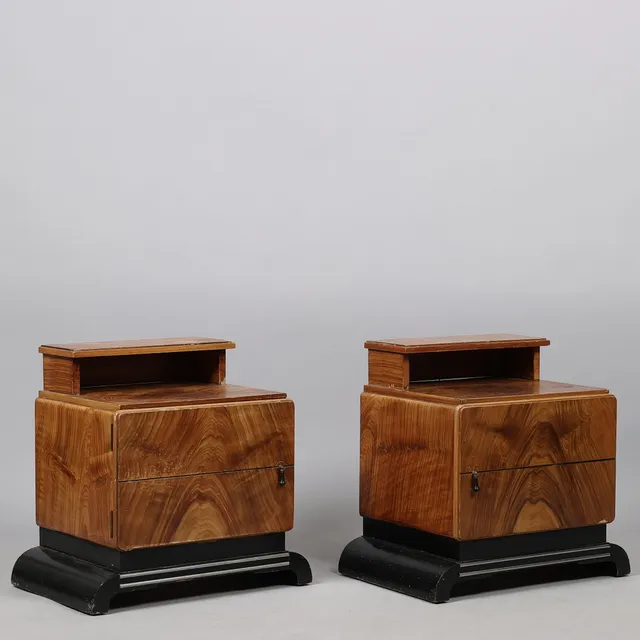 Par art deco sengeborde ca 1930-40 erne. (2).