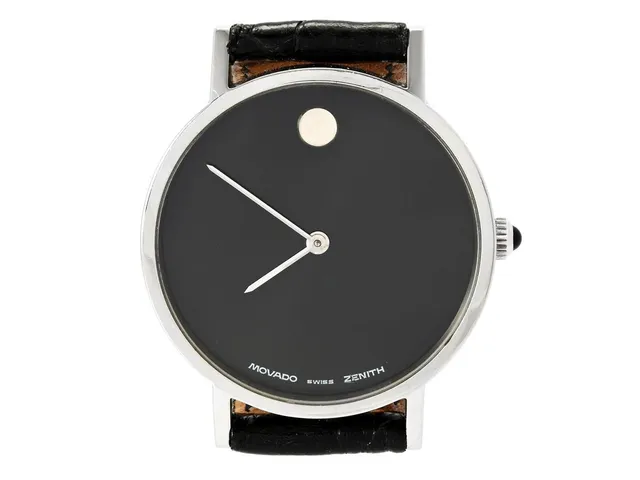 MOVADO/ZENITH, Museum, Cal 30.5, Boett nr. 01.2320.305 (K.B), herrur, 30,5 mm, stål, manuell, mineralglas, läderband, ca 1990.