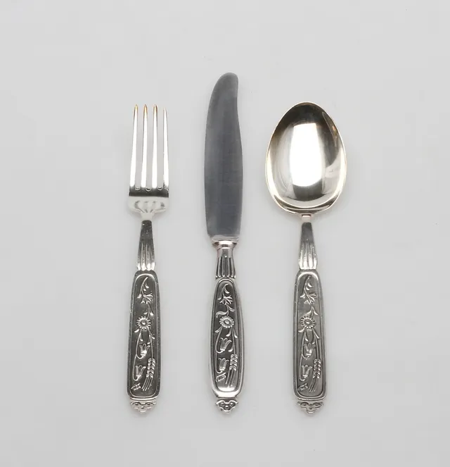 BESTICK, nysilver, 36 delar, 1900-tal.