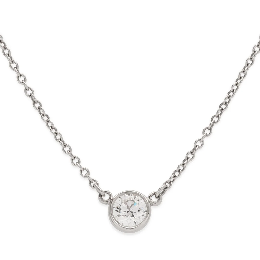 TIFFANY & CO. Diamanthalskæde af platin med brilliantslebet diamant. Elsa Peretti collection, 'Diamonds by the Yard'. — Necklace — Palsgaard Kunstauktioner