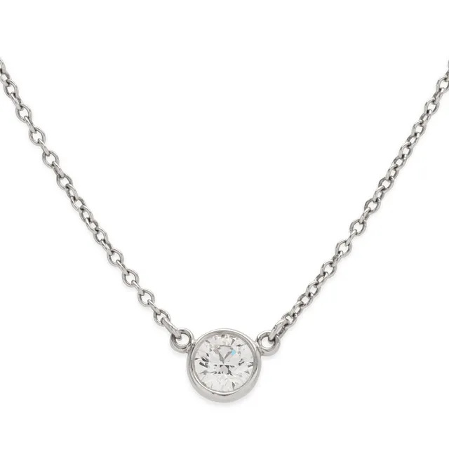 TIFFANY & CO. Diamanthalskæde af platin med brilliantslebet diamant. Elsa Peretti collection, 'Diamonds by the Yard'.